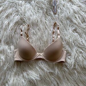 Skims Fits Everybody Plunge Bra Sand Size 32B